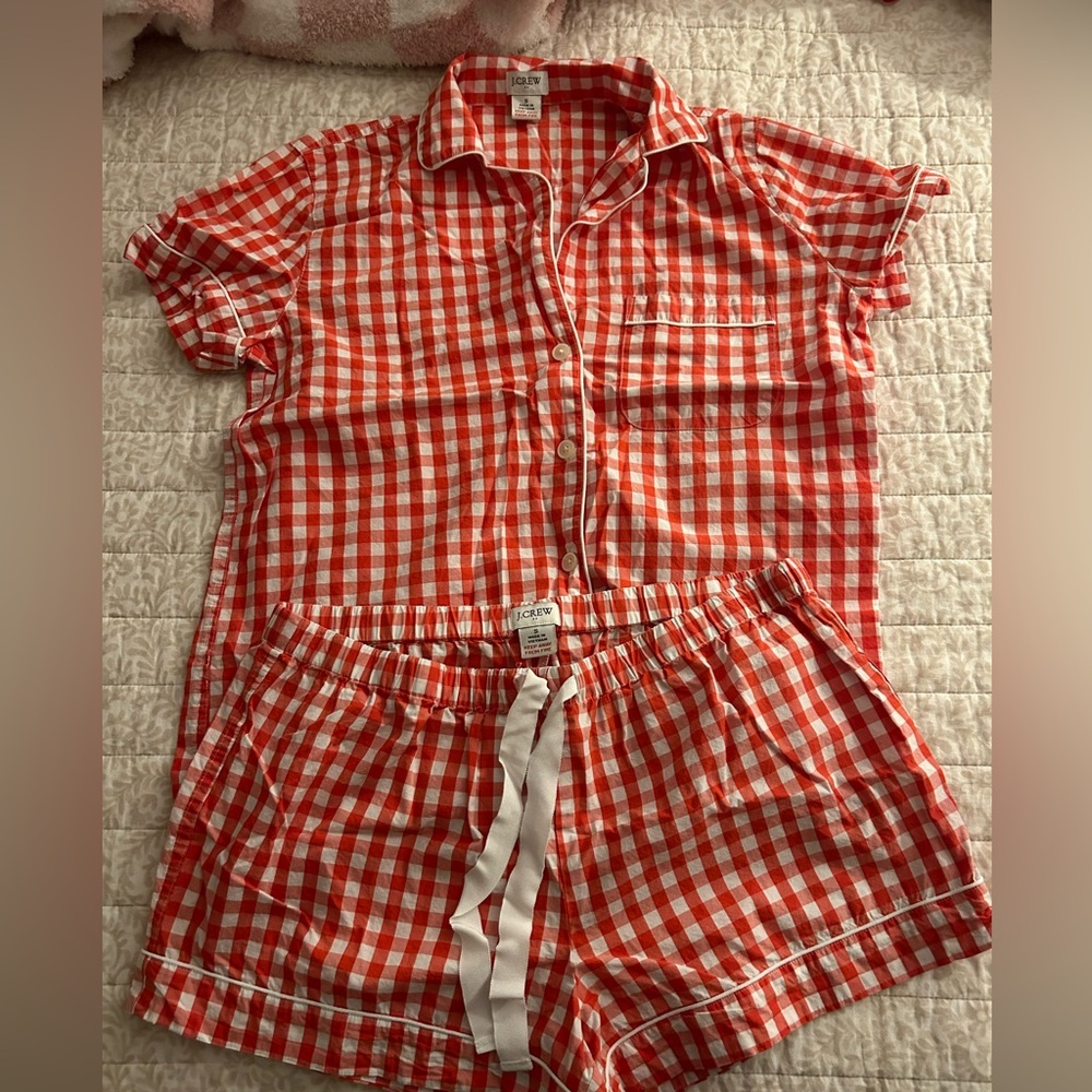 Jcrew plaid pajama set